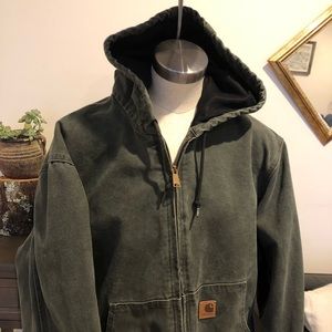 Men’s green denim jacket